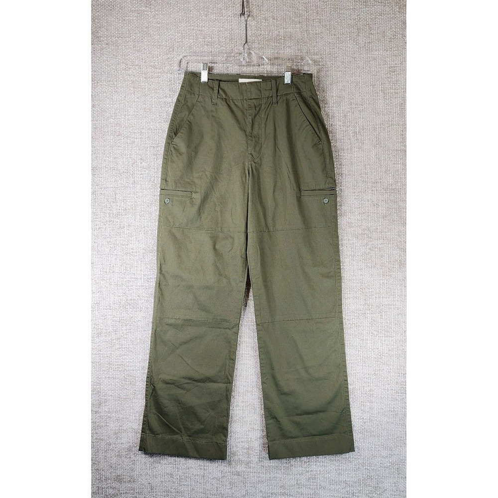 Abercrombie Fitch High Rise Wide Leg Cargo Pants Womens 0 Short 25" Olive‎ NWT